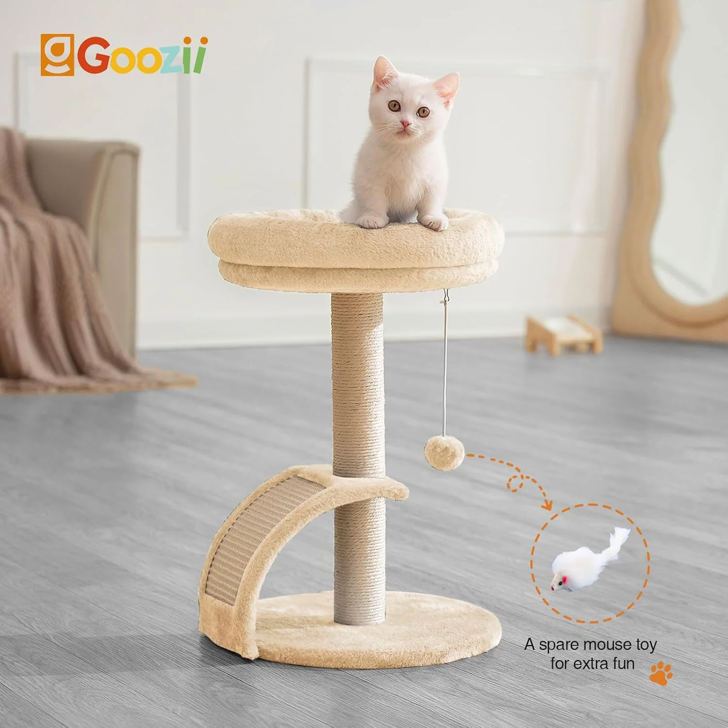 Goozii Cat Scratching Post Tower for Indoor Cats image 2