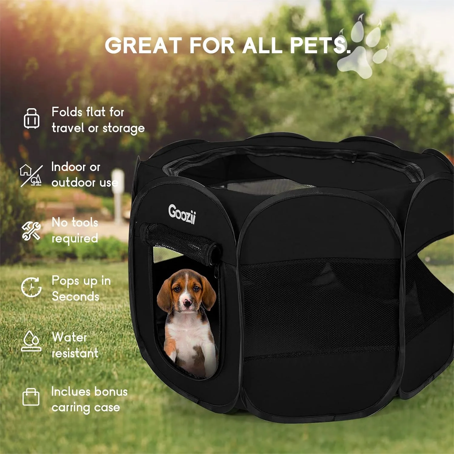 Goozii Foldable Portable Dog Playpen for Medium Dogs Indoor image 4