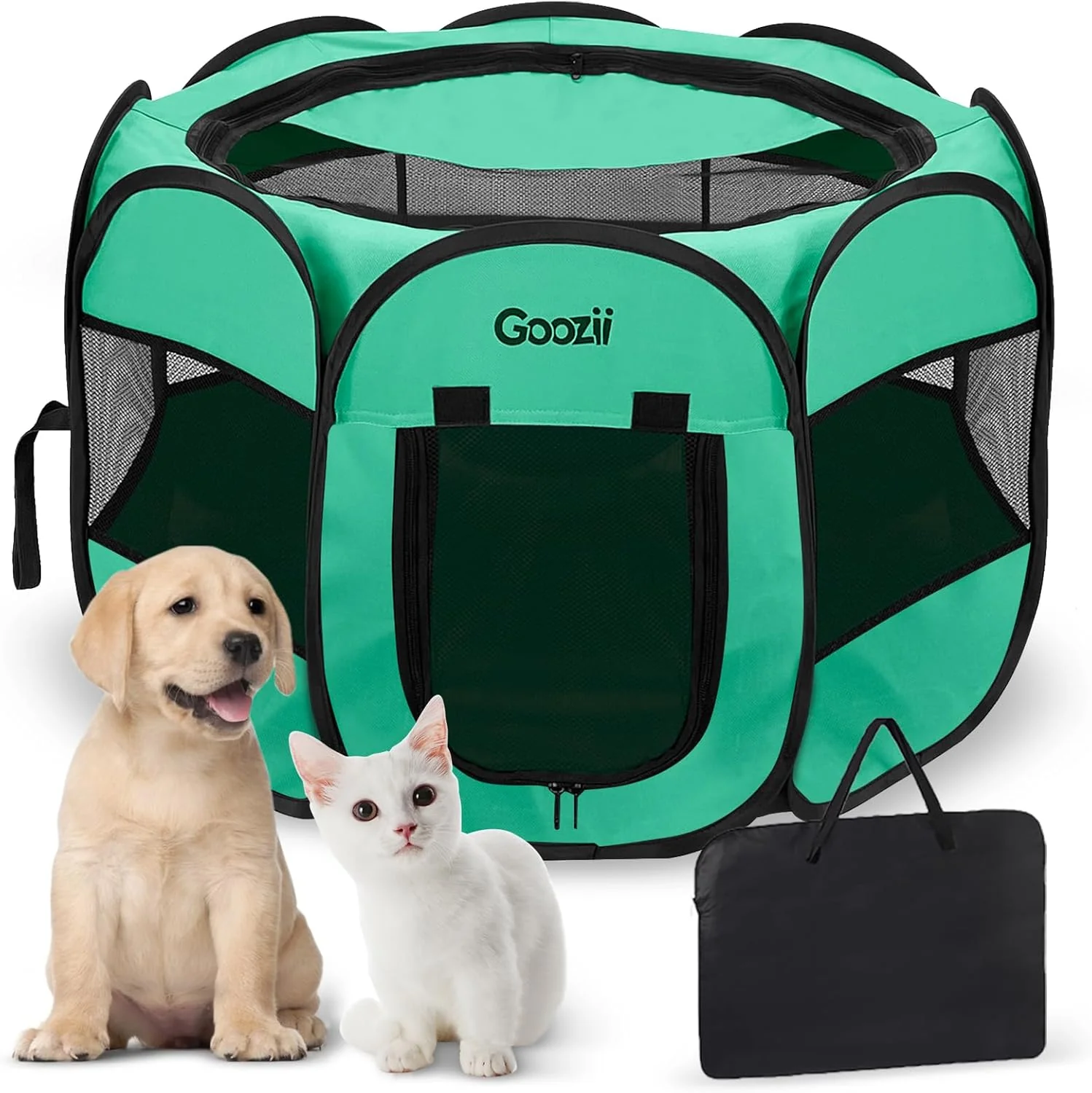 Goozii Portable Dog Playpen for Small Dogs Indoor Outdoor