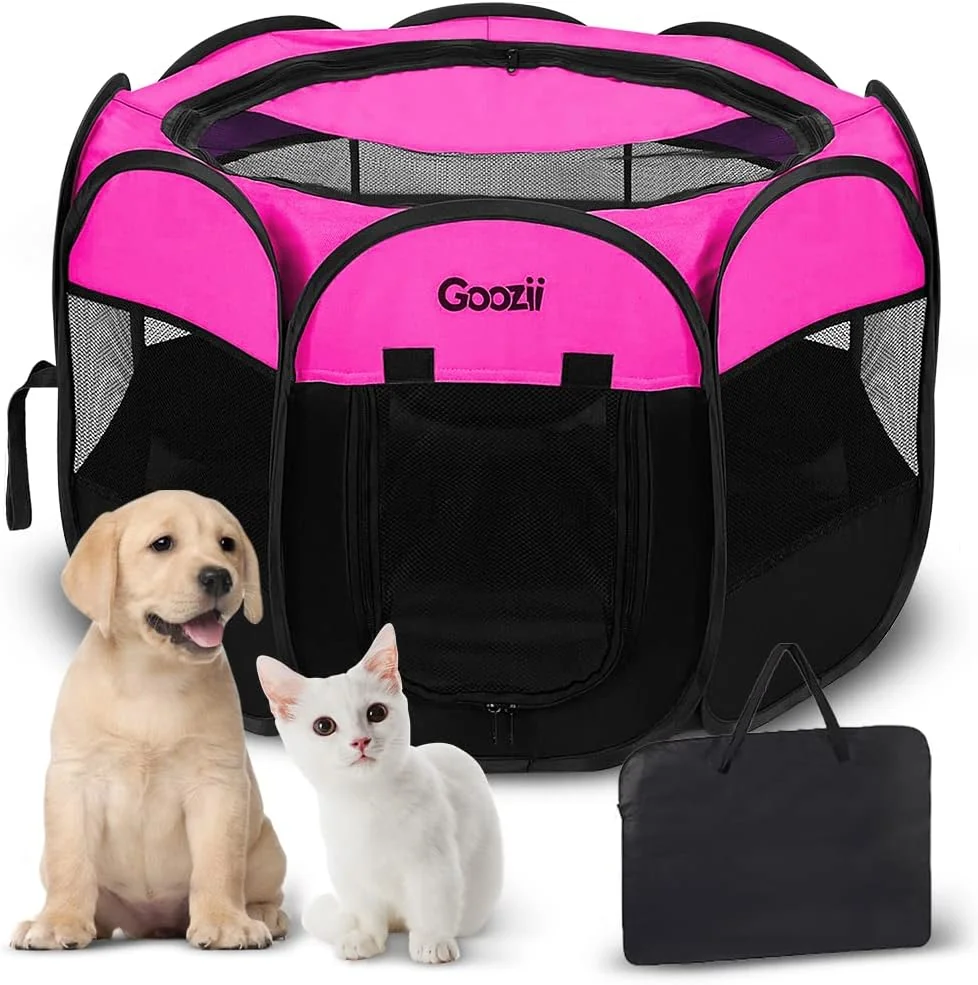 Goozii Portable Large Pet Cat Playpen for Indoor Outdoor