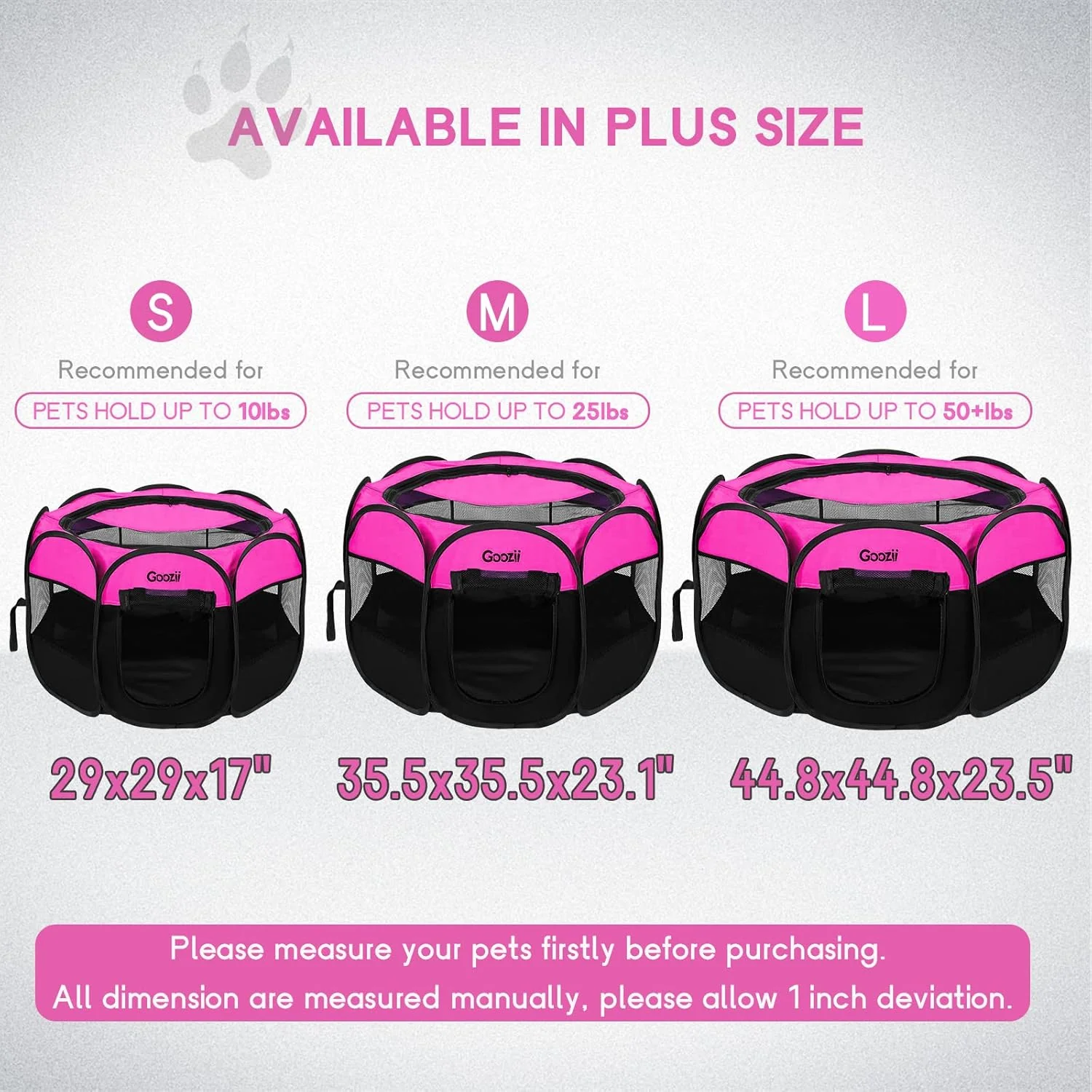 Goozii Portable Large Pet Cat Playpen for Indoor Outdoor image 2