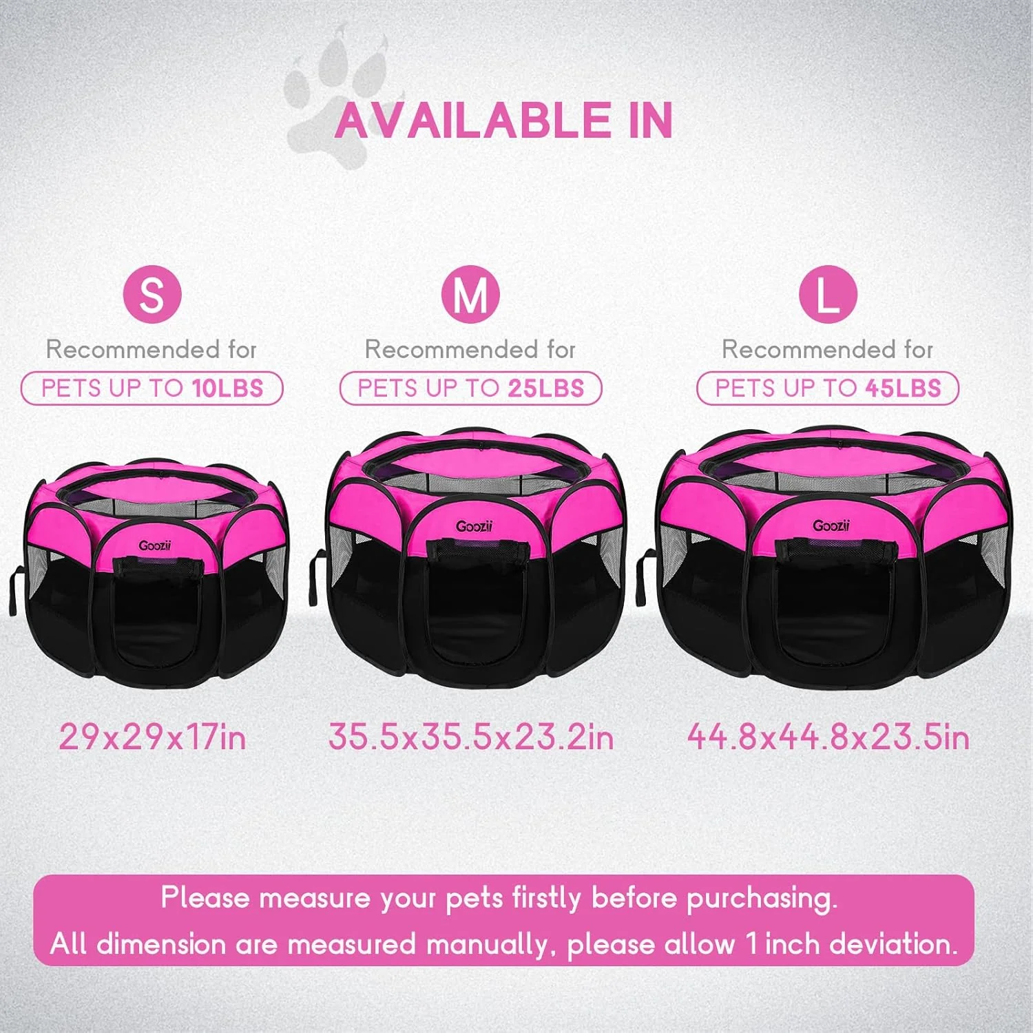 Goozii Portable Large Pet Cat Playpen for Indoor Outdoor image 9