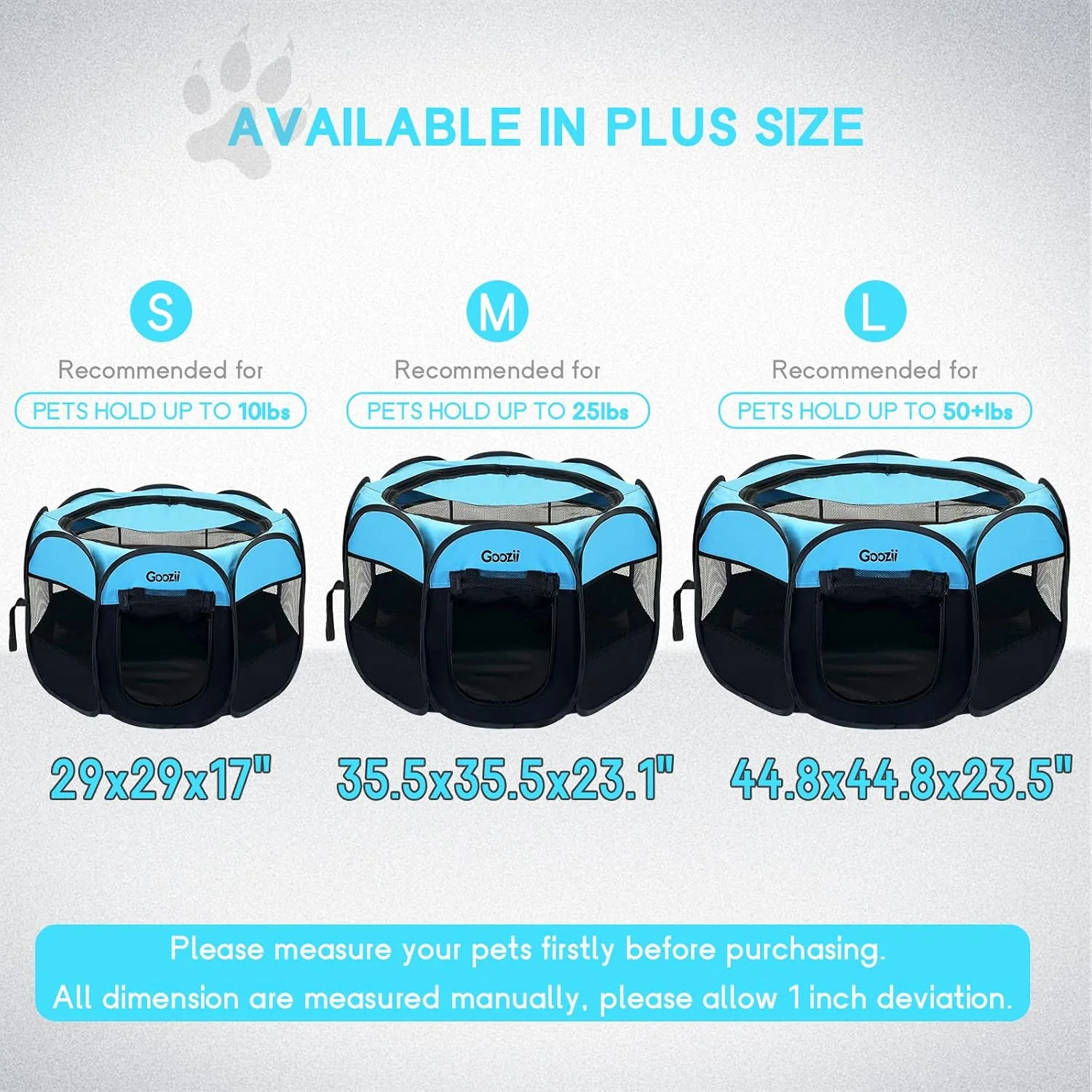 Goozii Dog Playpen Portable Collapsible image 5