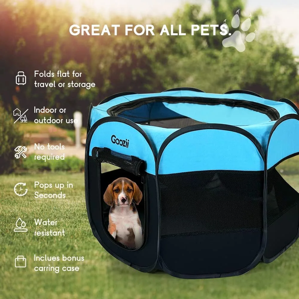 Goozii Dog Playpen Portable Collapsible image 3