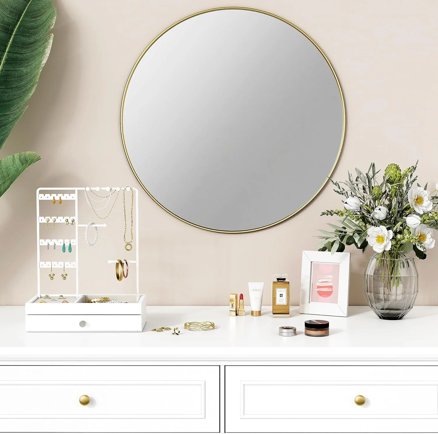 Goozii White Jewelry Organizer Stand Stud Earring Holder image 3