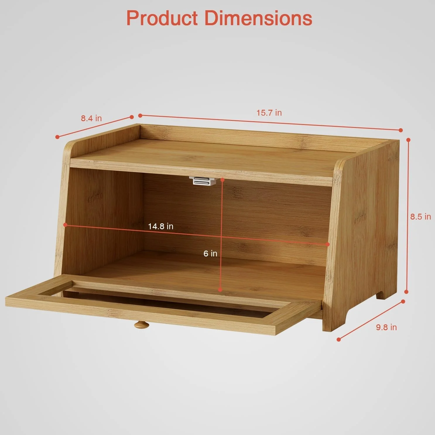 Goozii Wood Bread Box for Kithcen Countertop image 6