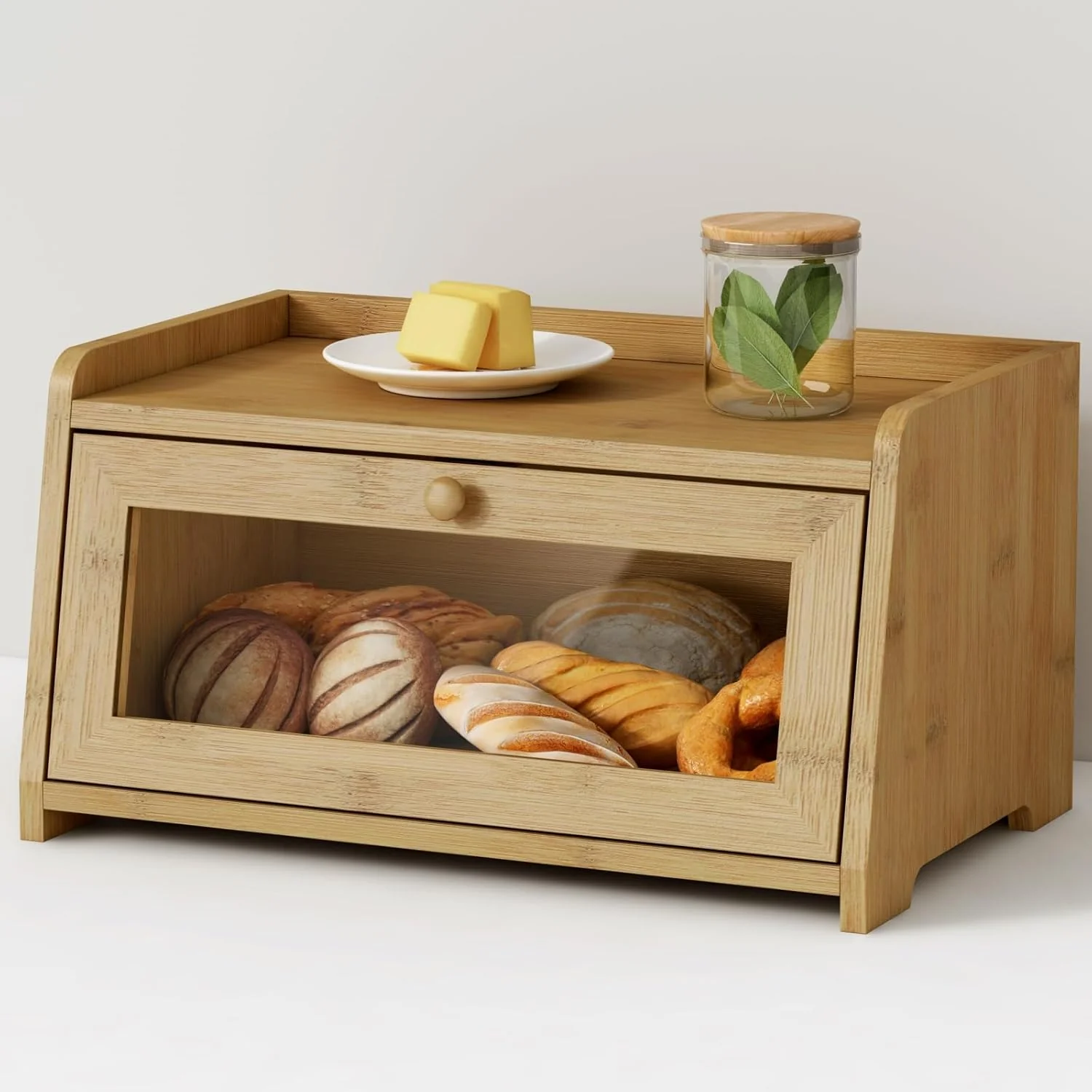 Goozii Wood Bread Box for Kithcen Countertop image 8